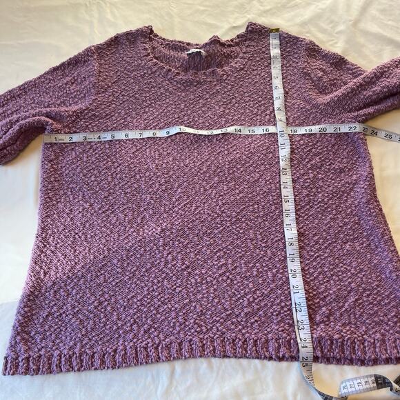 Coldwater Creek Short Sleeve Textured Knit Sweater Top Plus Sz 1X Comfort Mauve - Picture 7 of 7